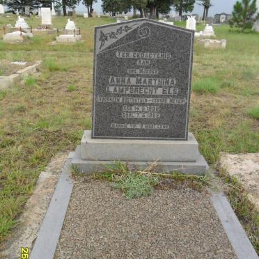 ELS Anna Marthina Lampbrecht previously OOSTHUYSEN nee MEYER 1900-1982