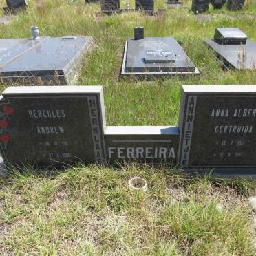 FERREIRA Hercules Andrew 1911-1990  & Anna Alberta Gertruida 1917-1991