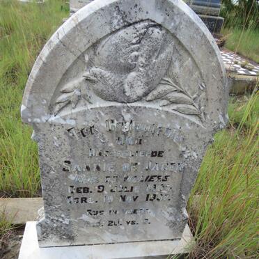 JAGER Sannie, de nee DE VILLIERS 1904-1937 