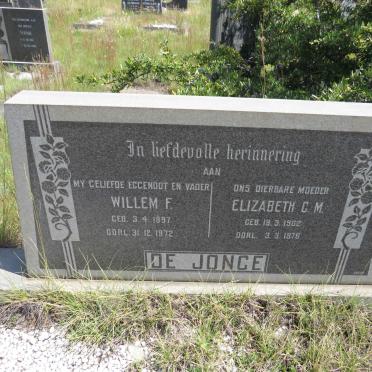 JONGE Willem F., de 1897-1972 & Elizabeth C.M. 1902-1976