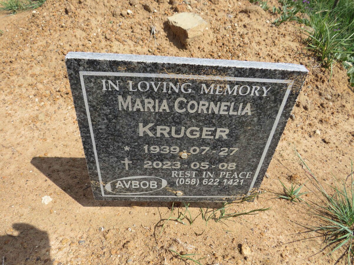 KRUGER Maria Cornelia 1939-2023