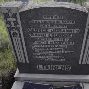 LOURENS George Johannes David 1867-1951