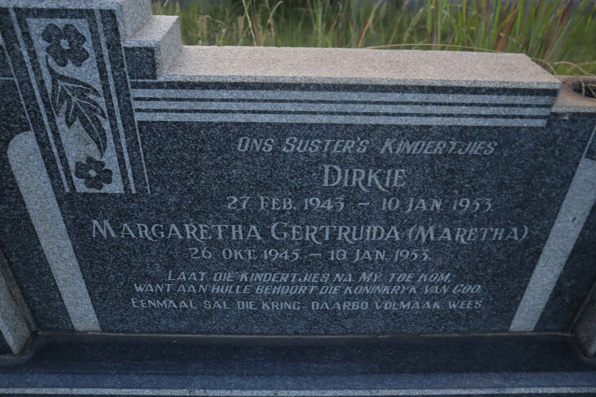 LUBBE Dirkie 1943-1953 :: LUBBE Margaretha Gertruida 1945-1953