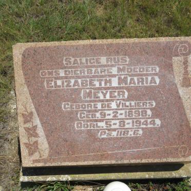 MEYER Elizabeth Maria nee DE VILLIERS 1898-1944