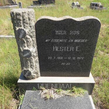 ODENDAAL Hester E. 1931-1972