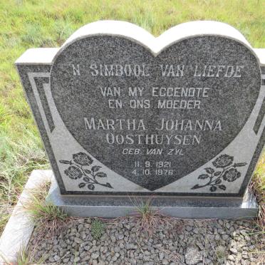 OOSTHUYSEN Martha Johanna nee VAN ZYL 1921-1976