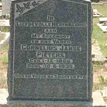 PIETERS Cornelius Janse 1866-1939
