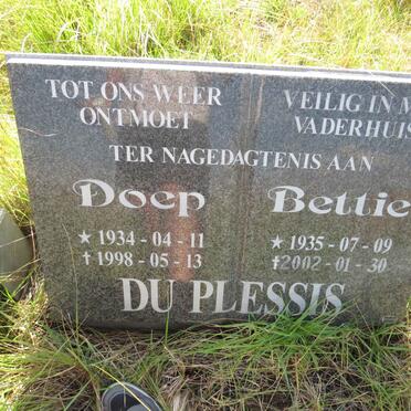 PLESSIS Doep, du 1934-1998 & Bettie 1935-2002