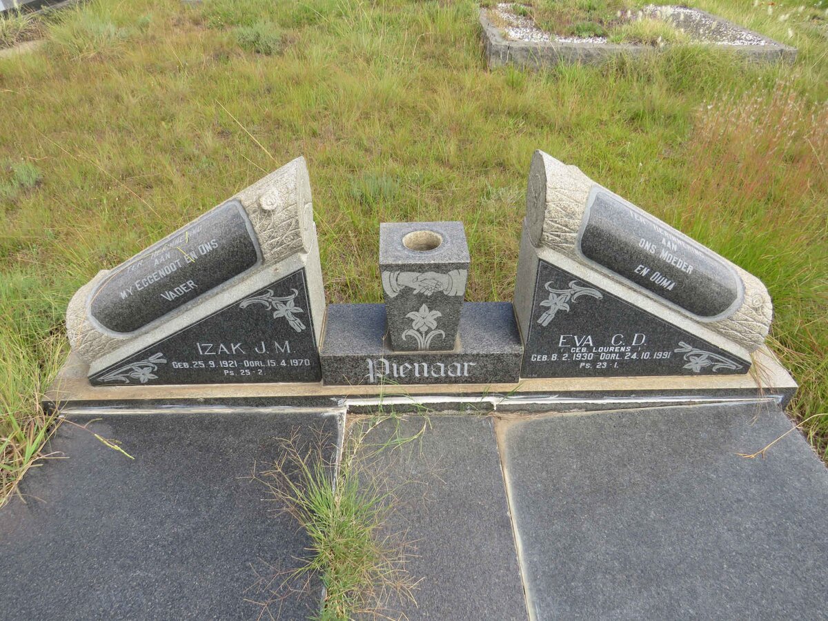 PIENAAR Izak J.M. 1921-1970 & Eva C.D. LOURENS 1930-1991