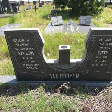 ROOYEN Marthiens, van 1917-1989 & Kitty 1925-2016