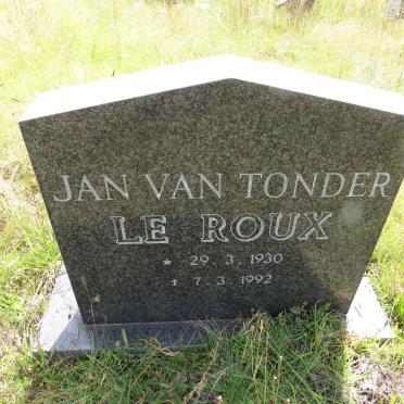 ROUX Jan Van Tonder, le 1930-1992