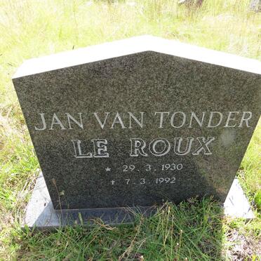 ROUX Jan Van Tonder, le 1930-1992