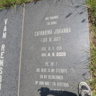 RENSBURG Paul Jacobus du Preez, van 1916-1989 & Catharina Johanna DE JAGER 1920-2008 _2