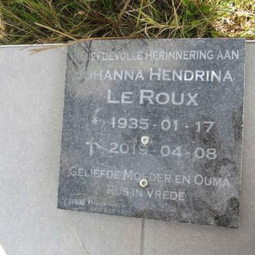 ROUX Johanna Hendrina, le 1935-2019
