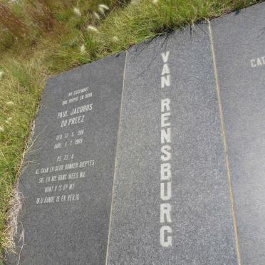 RENSBURG Paul Jacobus du Preez, van 1916-1989 & Catharina Johanna DE JAGER 1920-2008 _1
