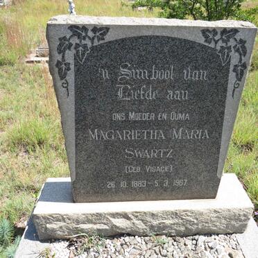 SWARTZ Magarietha Maria nee VISAGIE 1883-1967