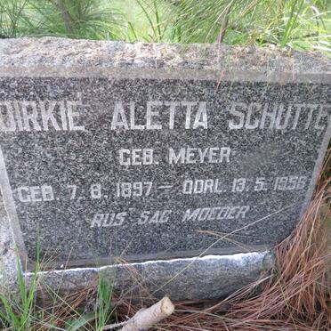SCHUTTE Dirkie Aletta nee MEYER 1897-1956