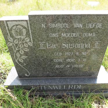 UITENWEERDE Elsie Susanna E. 1927-1992