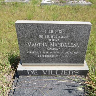 VILLIERS Martha Magdalena, de nee BRUWER 1906-1987