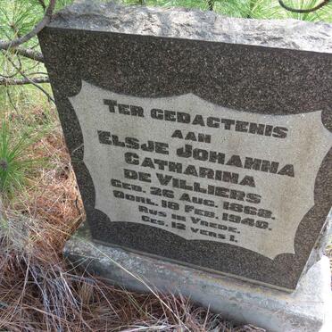 VILLIERS Elsje Johanna Catharina, de 1868-1940