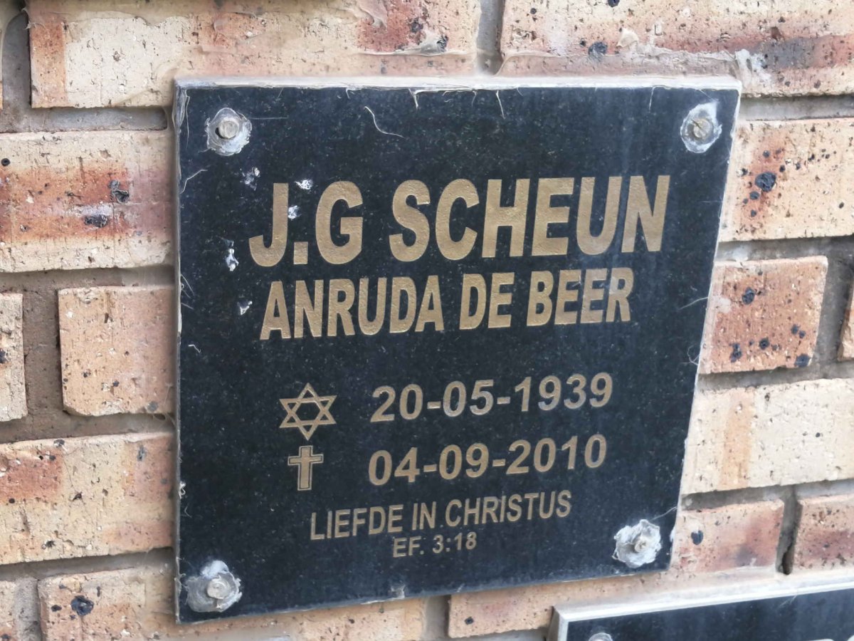 SCHEUN J.G. 1939-2010