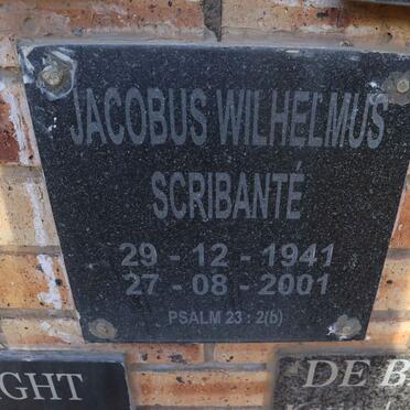 SCRIBANTE Jacobus Wilhelmus 1941-2001