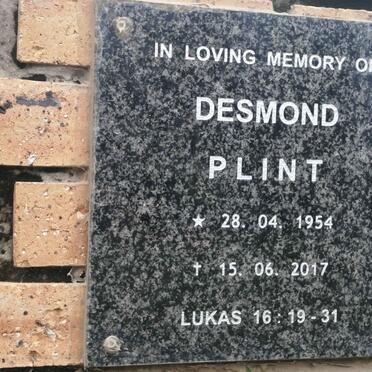 PLINT Desmond 1954-2017