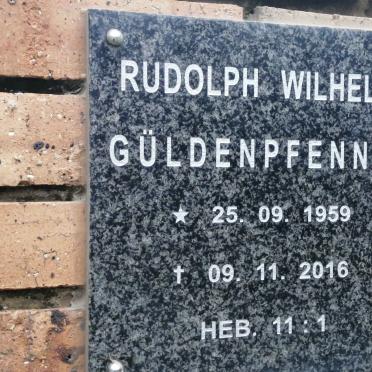 GULDENPFENNIG Rudolph Wilhelm 1959-2016