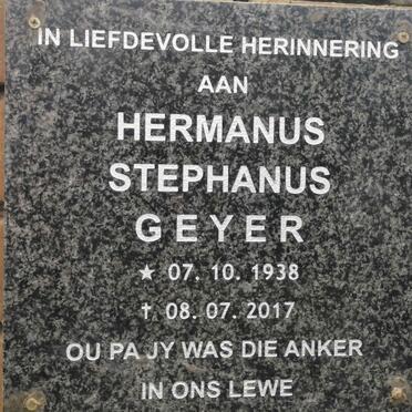 GEYER Hermanus Stephanus 1938-2017