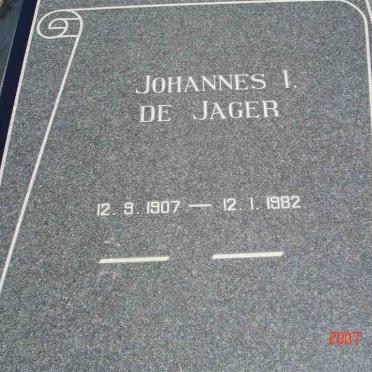 JAGER Johannes I., de 1907-1982