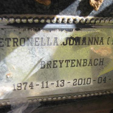 BREYTENBACH Petronella Johanna 1974-2010