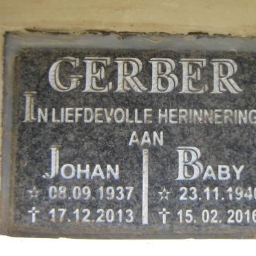 GERBER Johan 1937-2013 &amp; Baby 1940-2016