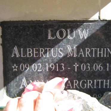 LOUW Albertus Marthinus 1913-1992 &amp; Anna Margritha