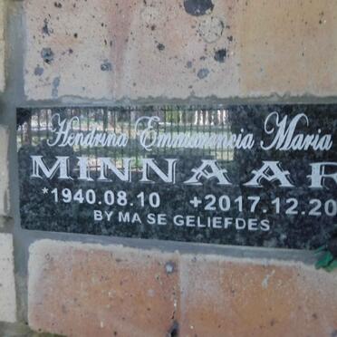 MINNAAR Hendrina Emmarencia Maria 1940-2017
