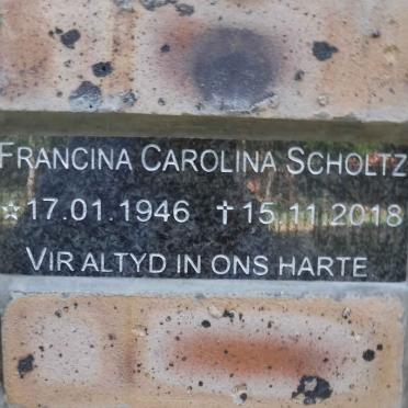 SCHOLTZ Francina Carolina 1946-2018