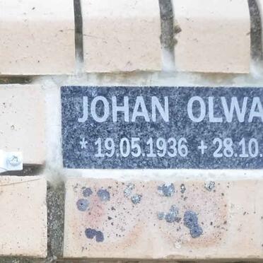 OLWAGE Johan 1936-2011