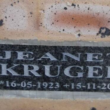 KRUGER Jeanet 1923-2009