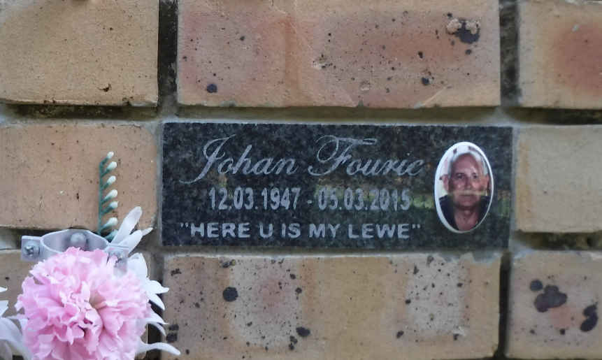 FOURIE Johan 1947-2015