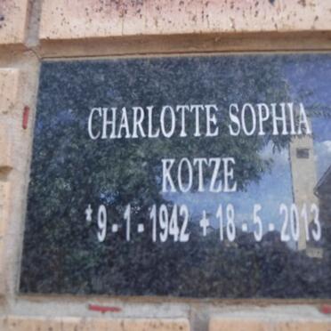 KOTZE Charlotte Sophia 1942-2013