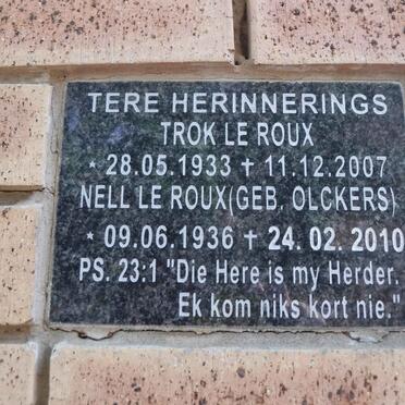 ROUX Trok, le 1933-2007 &amp; Nell OLCKERS 1936-2010
