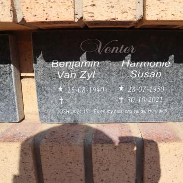 VENTER Benjamin van Zyl 1940- & Harmonie Susan 1950-2021