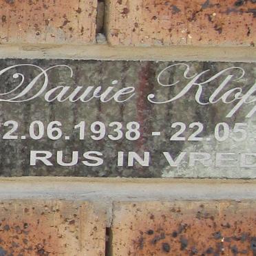 KLOPPER Dawie 1938-2015