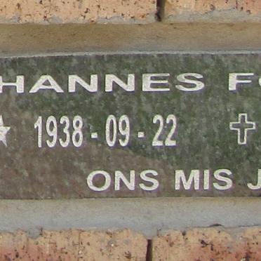 FOURIE Hannes 1938-2017