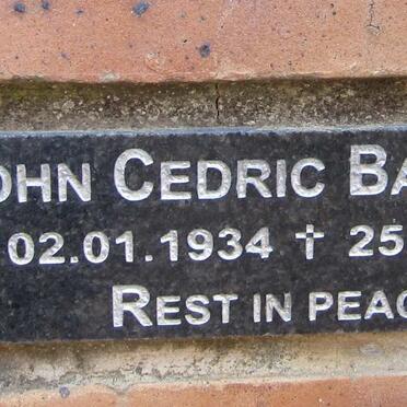 BARNARD John Cedric 1934-2014