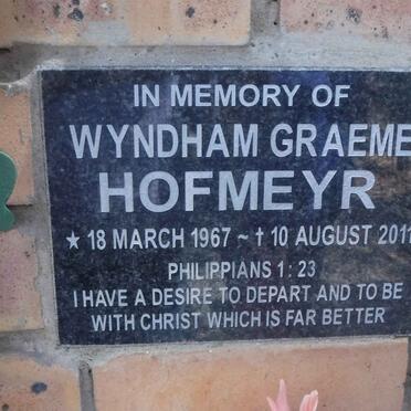 HOFMEYR Wyndham Graeme 1967-2011