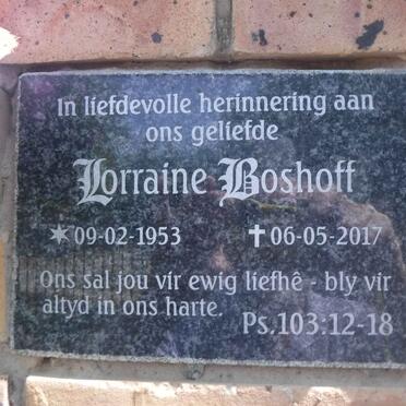 BOSHOFF Lorraine 1953-2017