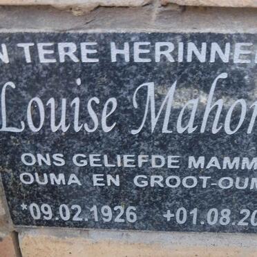 MAHONEY Louise 1926-2014