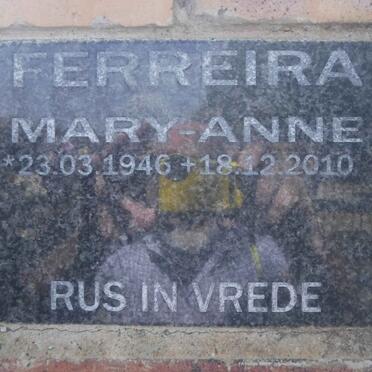 FERREIRA Mary-Anne 1946-2010