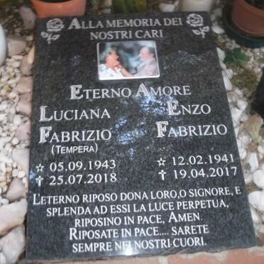 FABRIZIO Enzo 1941-2017 &amp; Luciana TEMPERA 1943-2018
