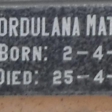 MATYSCIK Cordulana 1914-1990